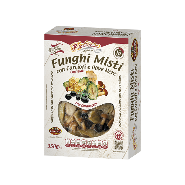 Funghi Misti con Cardoncelli, Carciofi e Olive nere